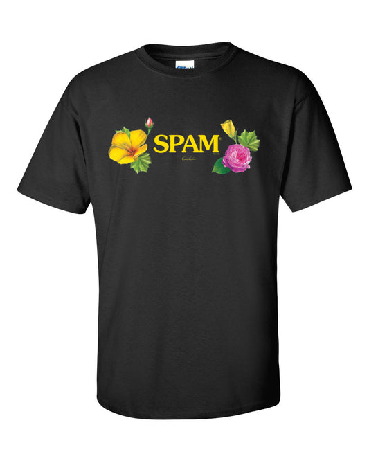 Spam Floral Logo Tee - Black