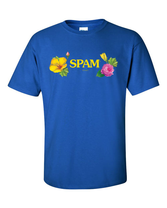 Spam Floral Logo Tee - Royal