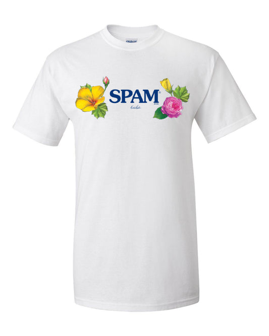 Spam Floral Logo Tee - White